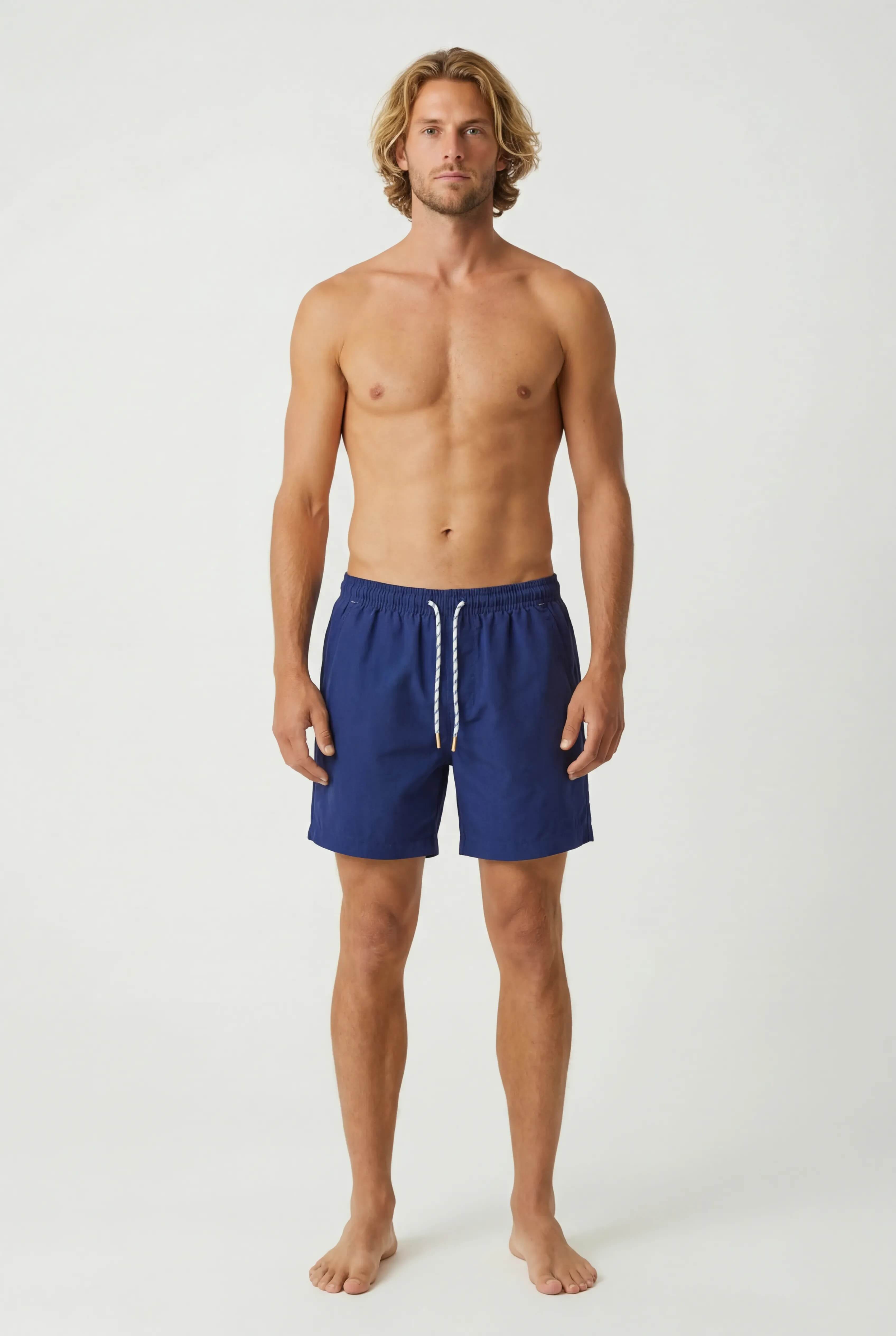 Solid Navy Swim Short