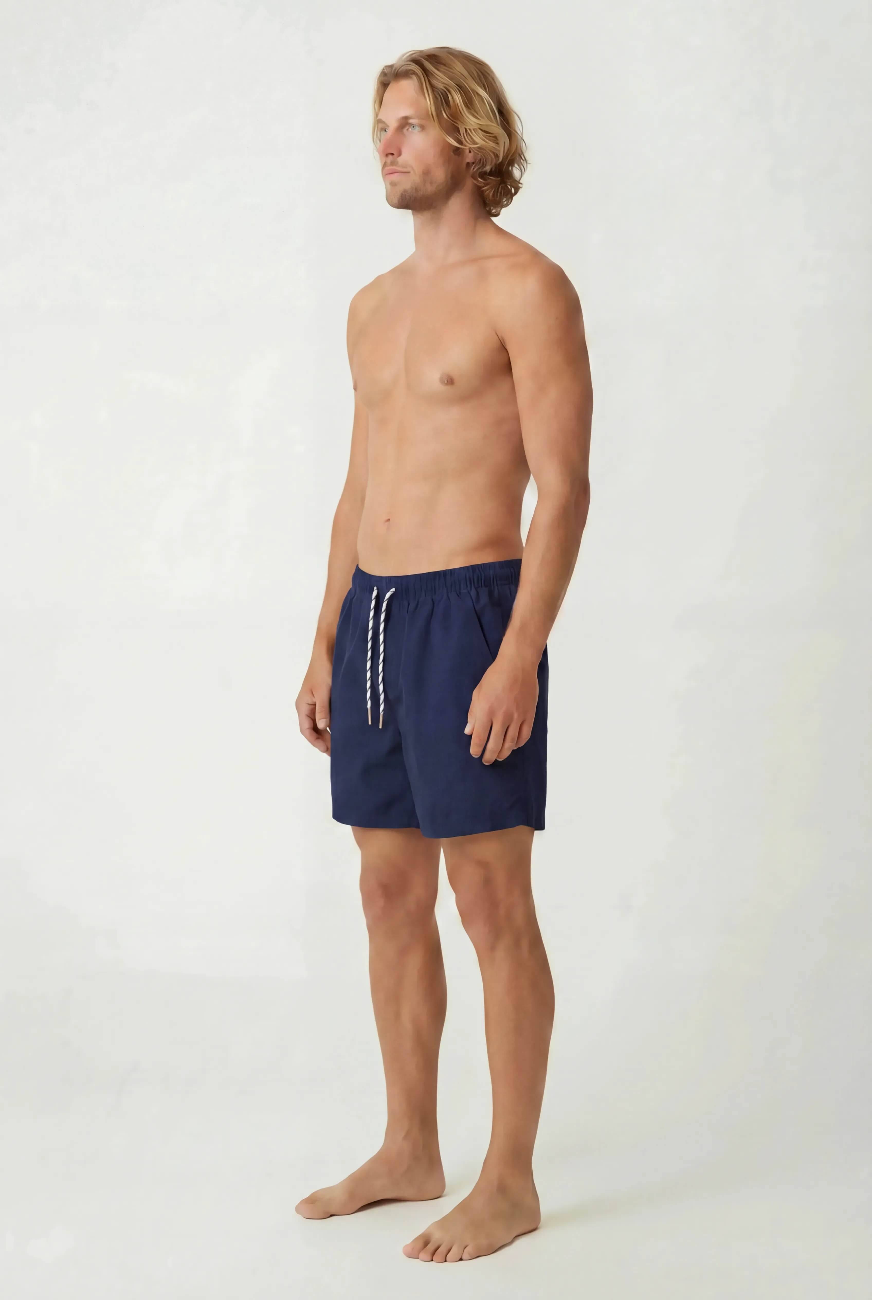 Solid Navy Swim Short